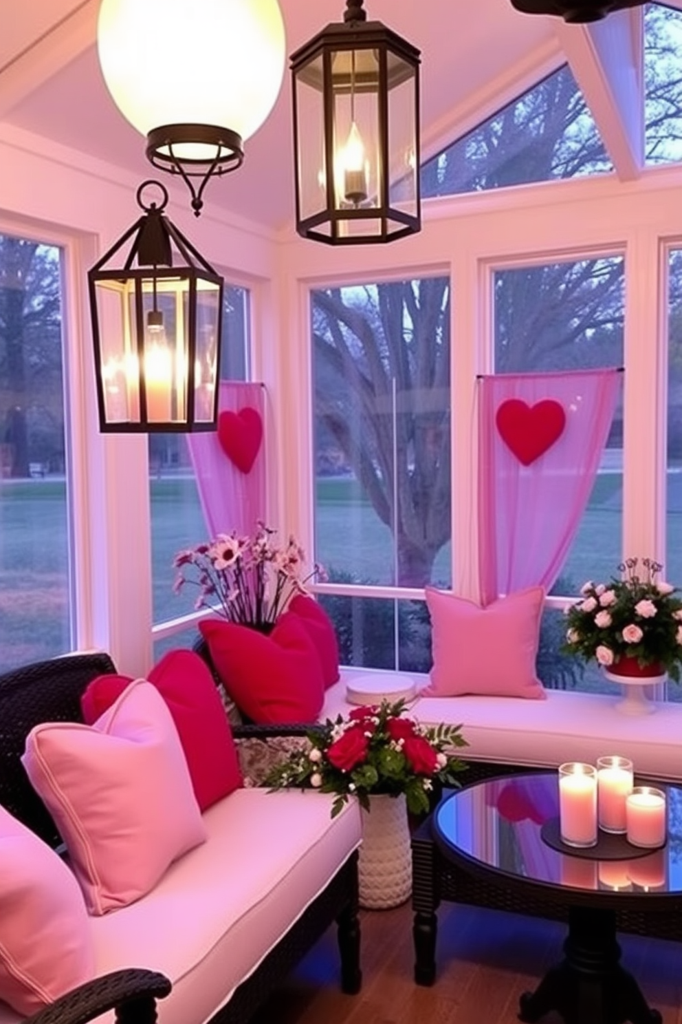 Sunroom Valentines Day Decorating Ideas 21