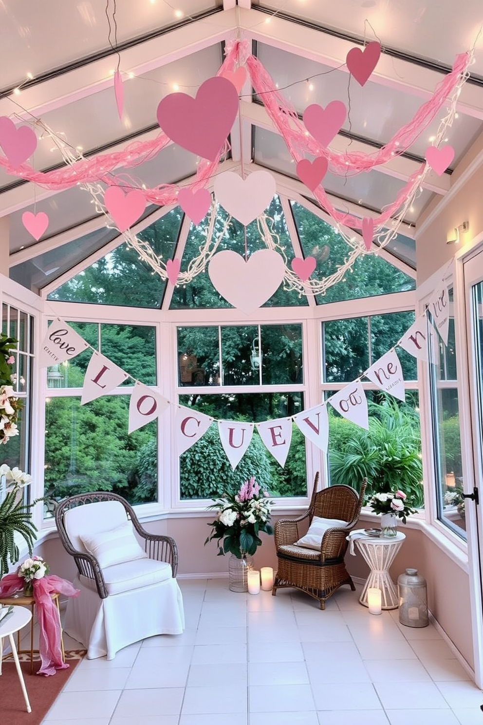 Sunroom Valentines Day Decorating Ideas 23