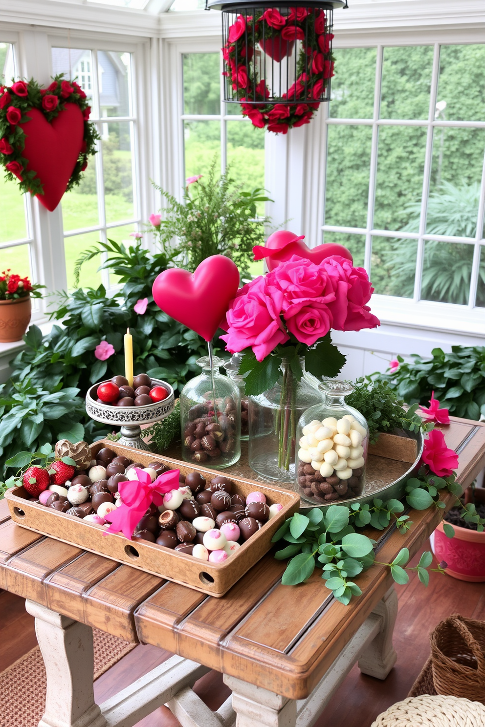 Sunroom Valentines Day Decorating Ideas 26