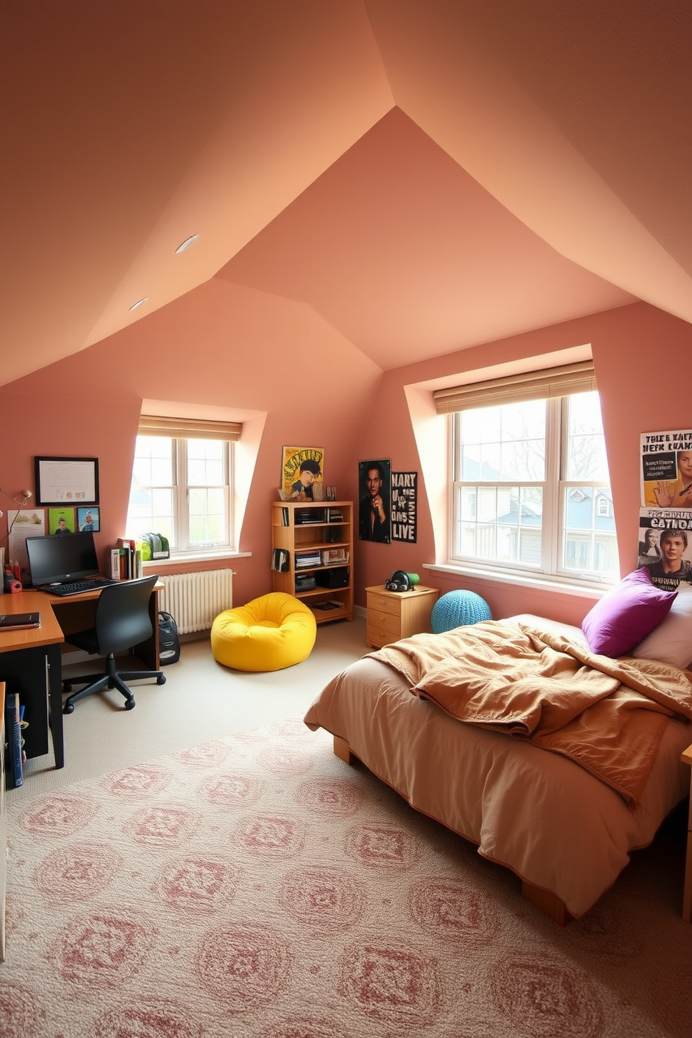 Teenager Attic Room Design Ideas 24