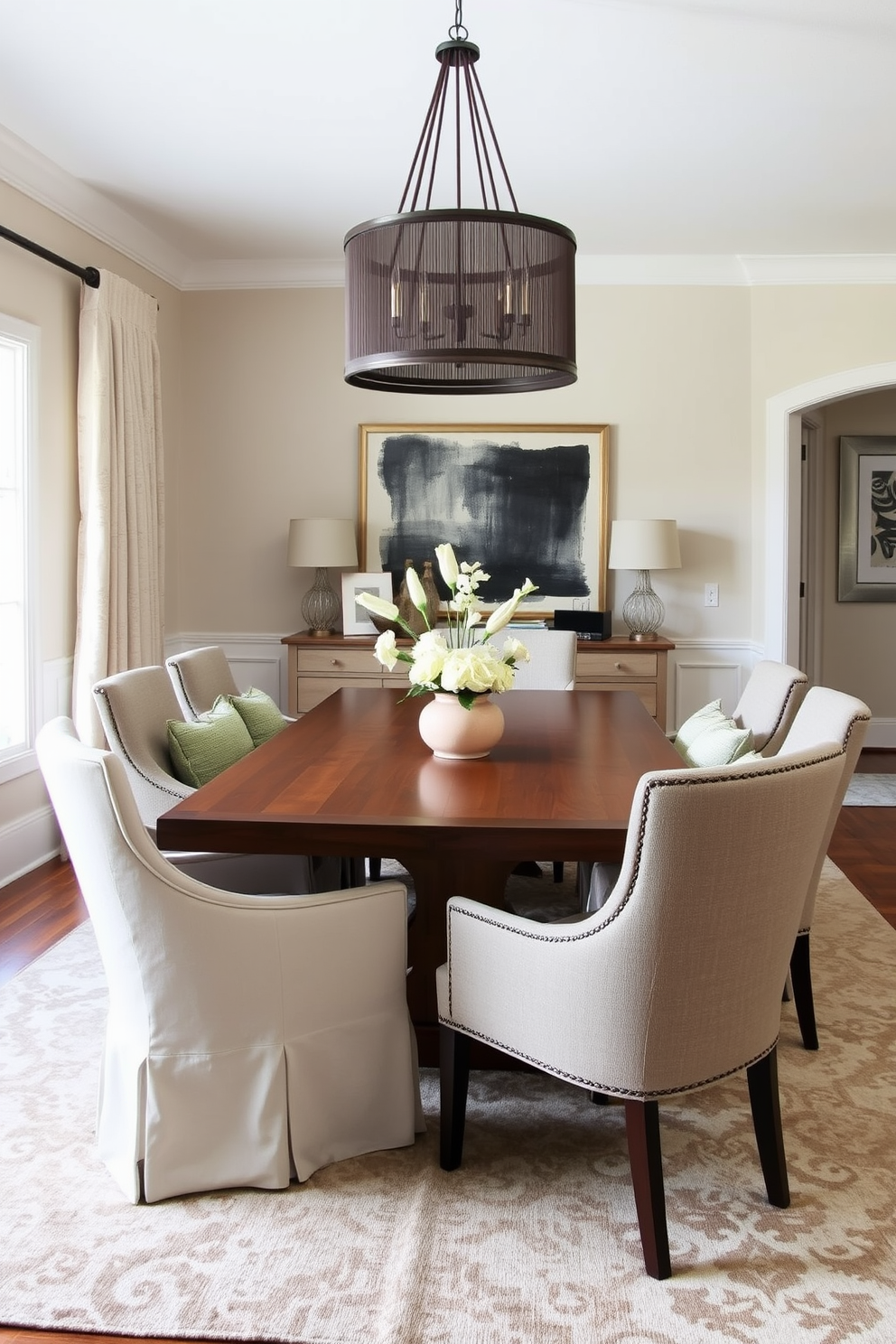 Transitional Dining Room Design Ideas 7