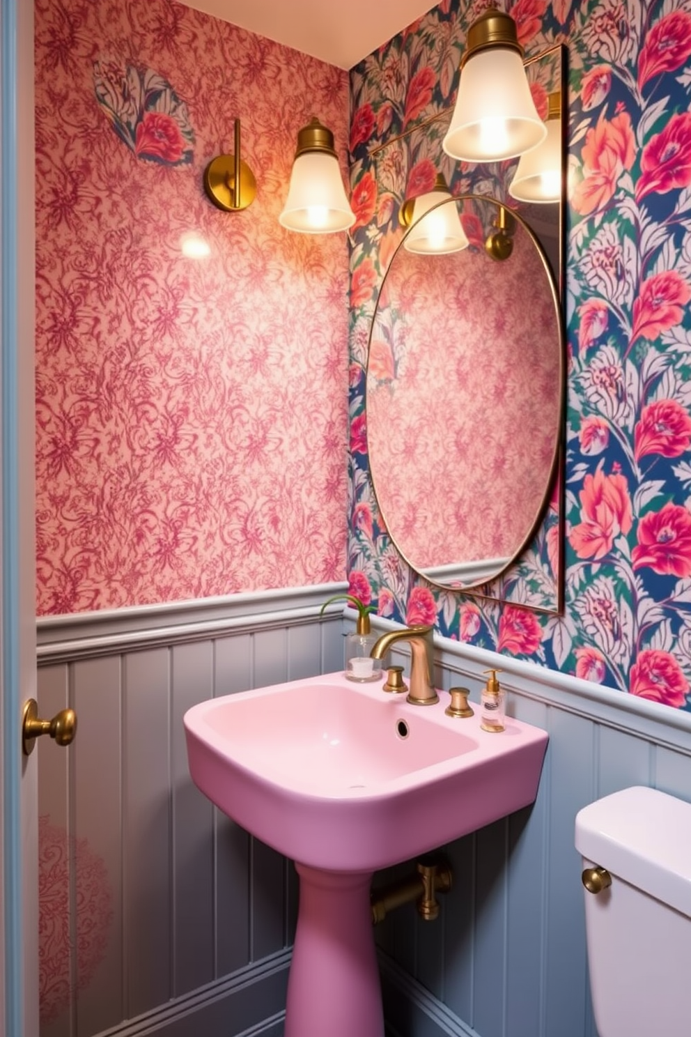 Trendy Powder Room Design Ideas 17