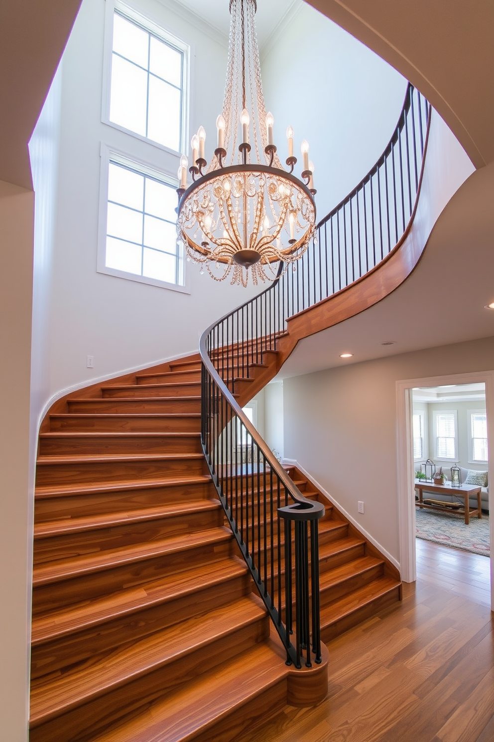 U Shaped Staircase Design Ideas 1