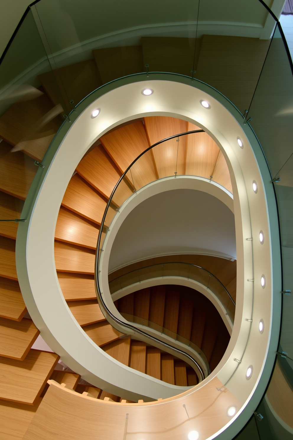 U Shaped Staircase Design Ideas 26