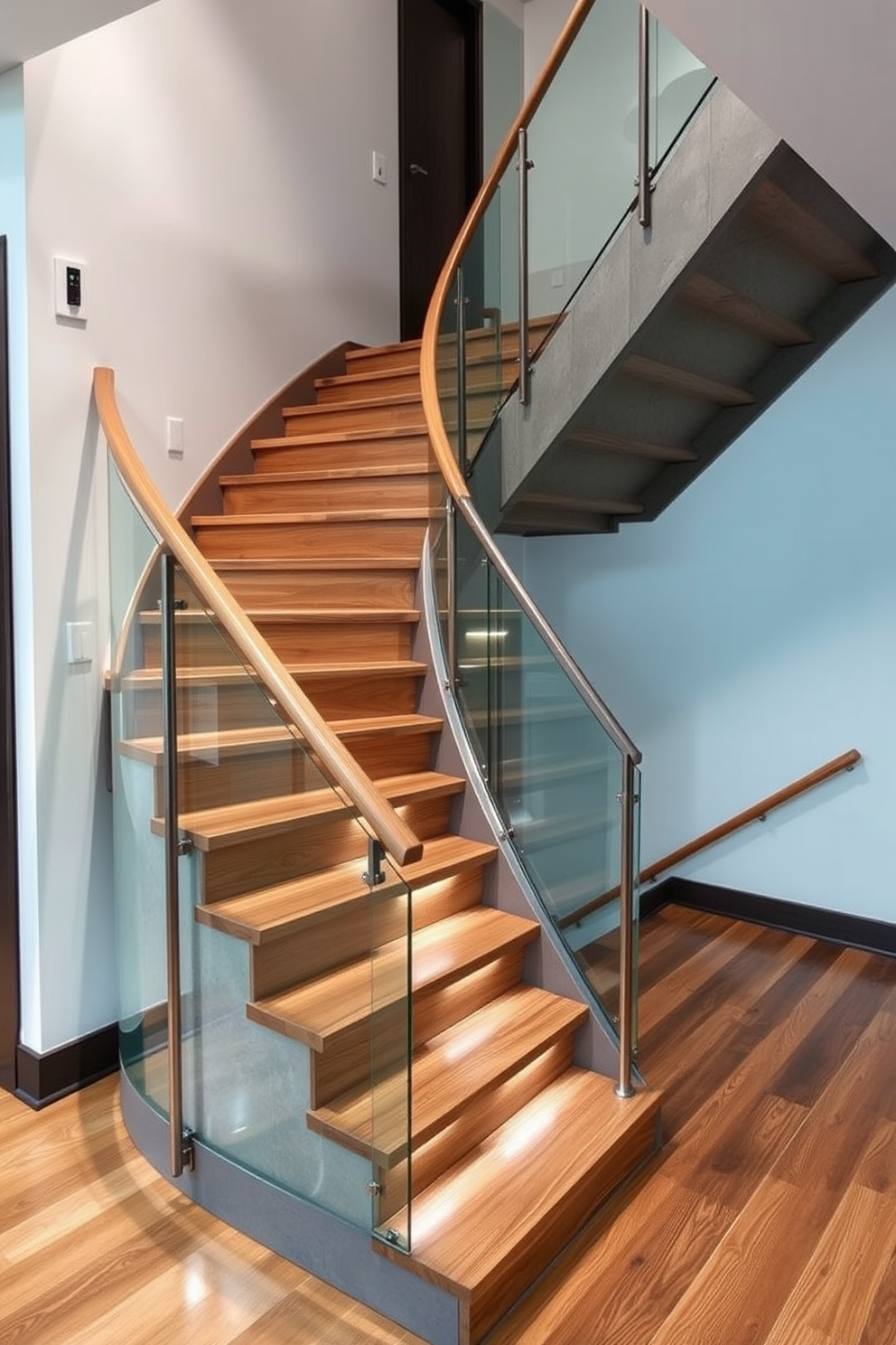 U Shaped Staircase Design Ideas 27