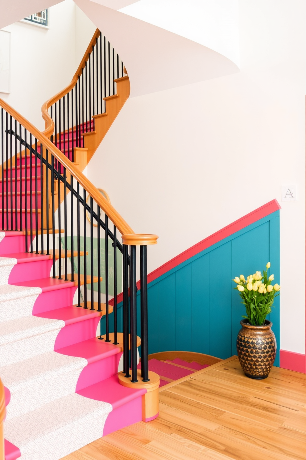 U Shaped Staircase Design Ideas 4