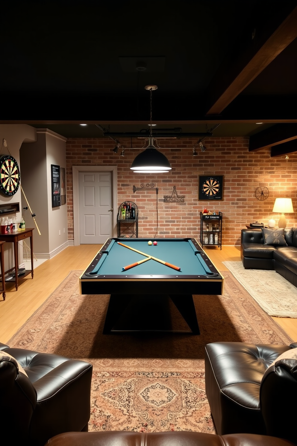 Unfinished Basement Man Cave Design Ideas 3