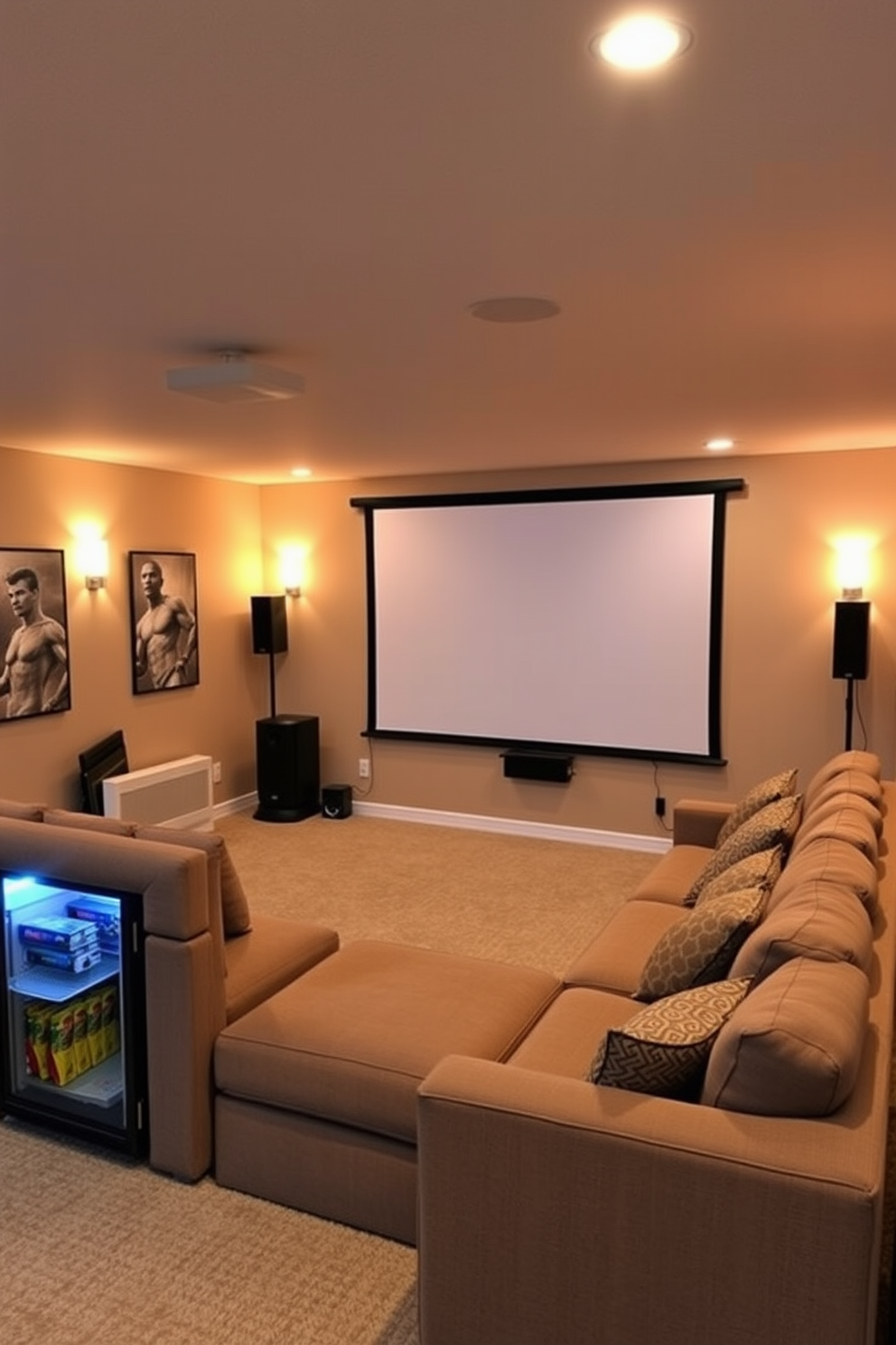 Unfinished Basement Man Cave Design Ideas 30