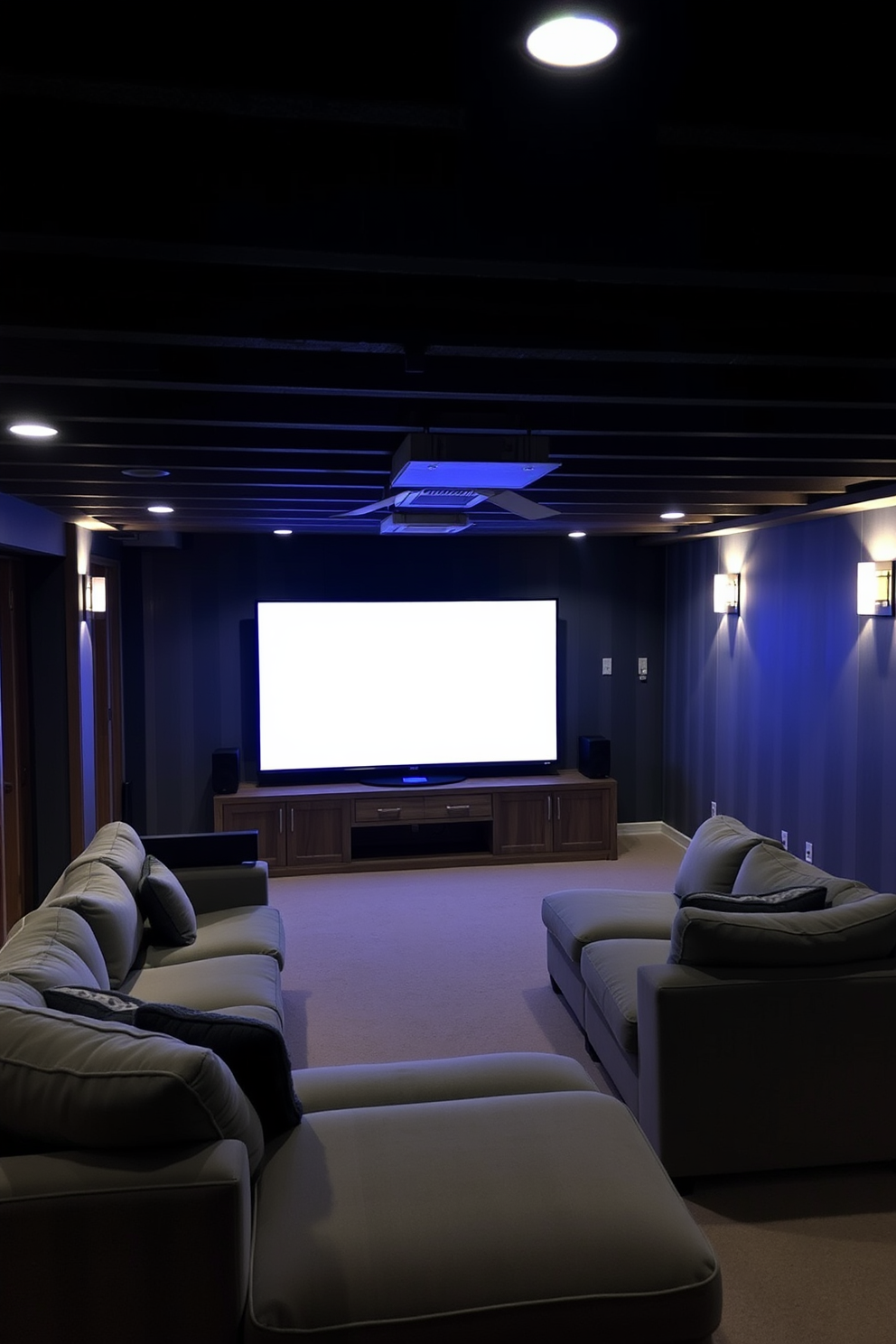 Unfinished Basement Man Cave Design Ideas 5