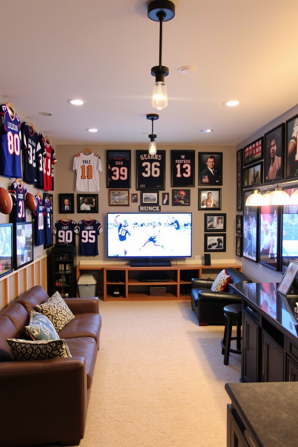 Unfinished Basement Man Cave Design Ideas 6