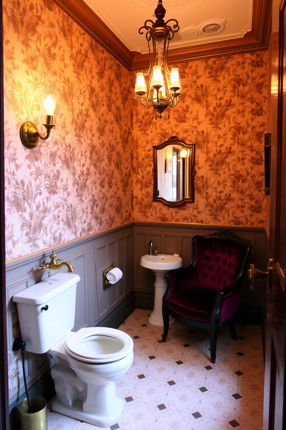 Victorian Powder Room Design Ideas 19