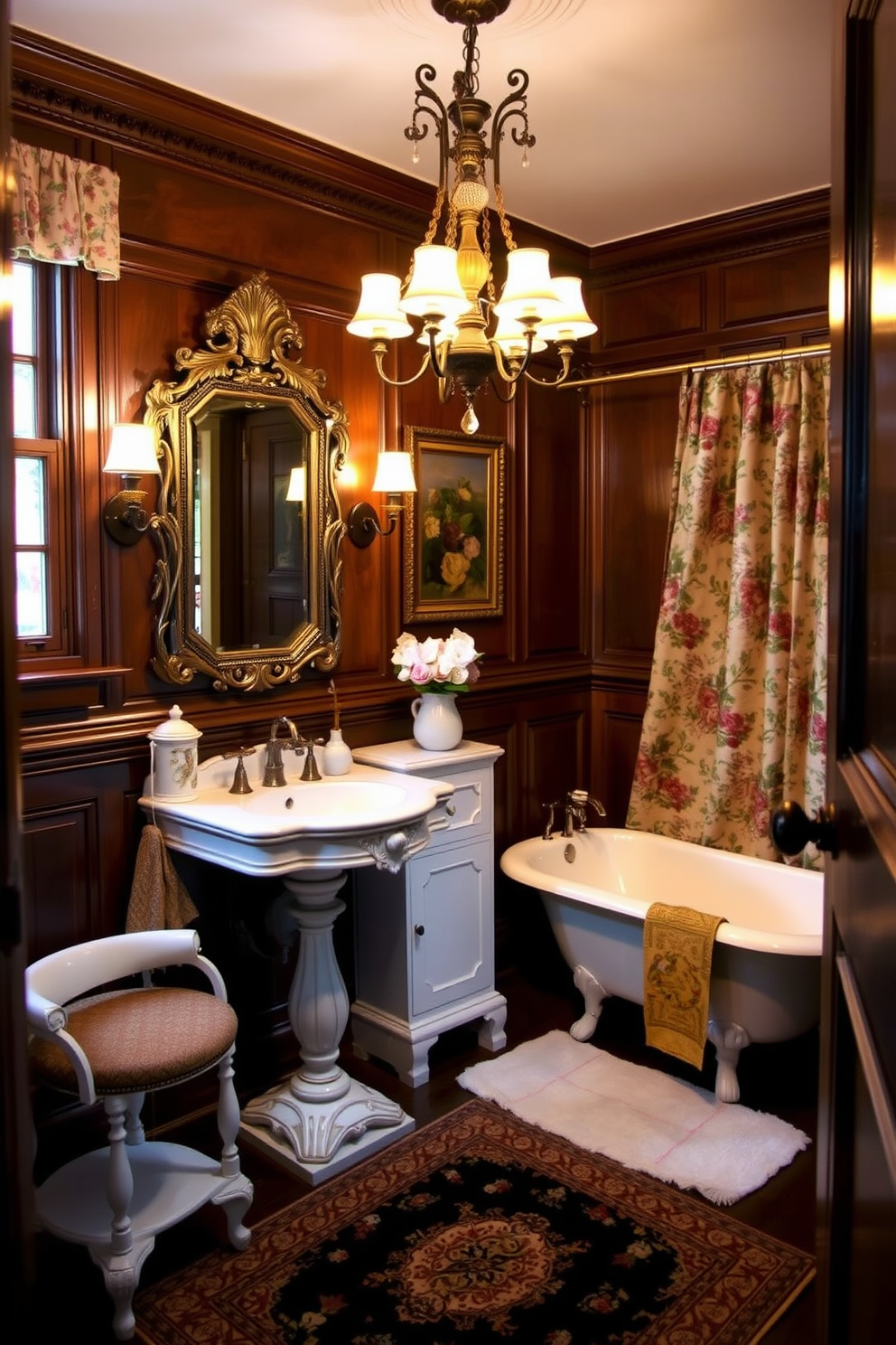 Victorian Powder Room Design Ideas 22