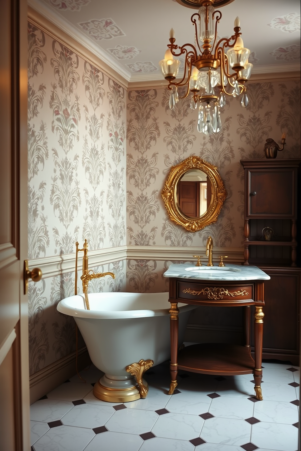 Victorian Powder Room Design Ideas 27