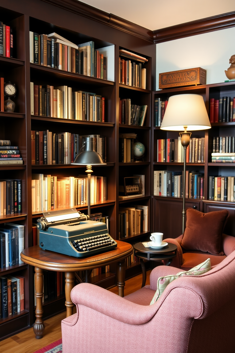 Vintage Home Library Design Ideas 10