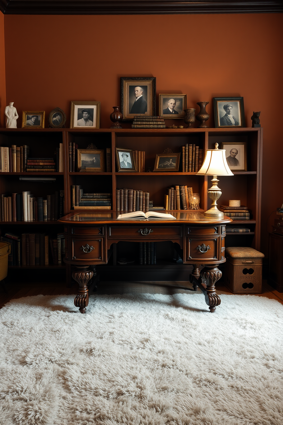 Vintage Home Library Design Ideas 12