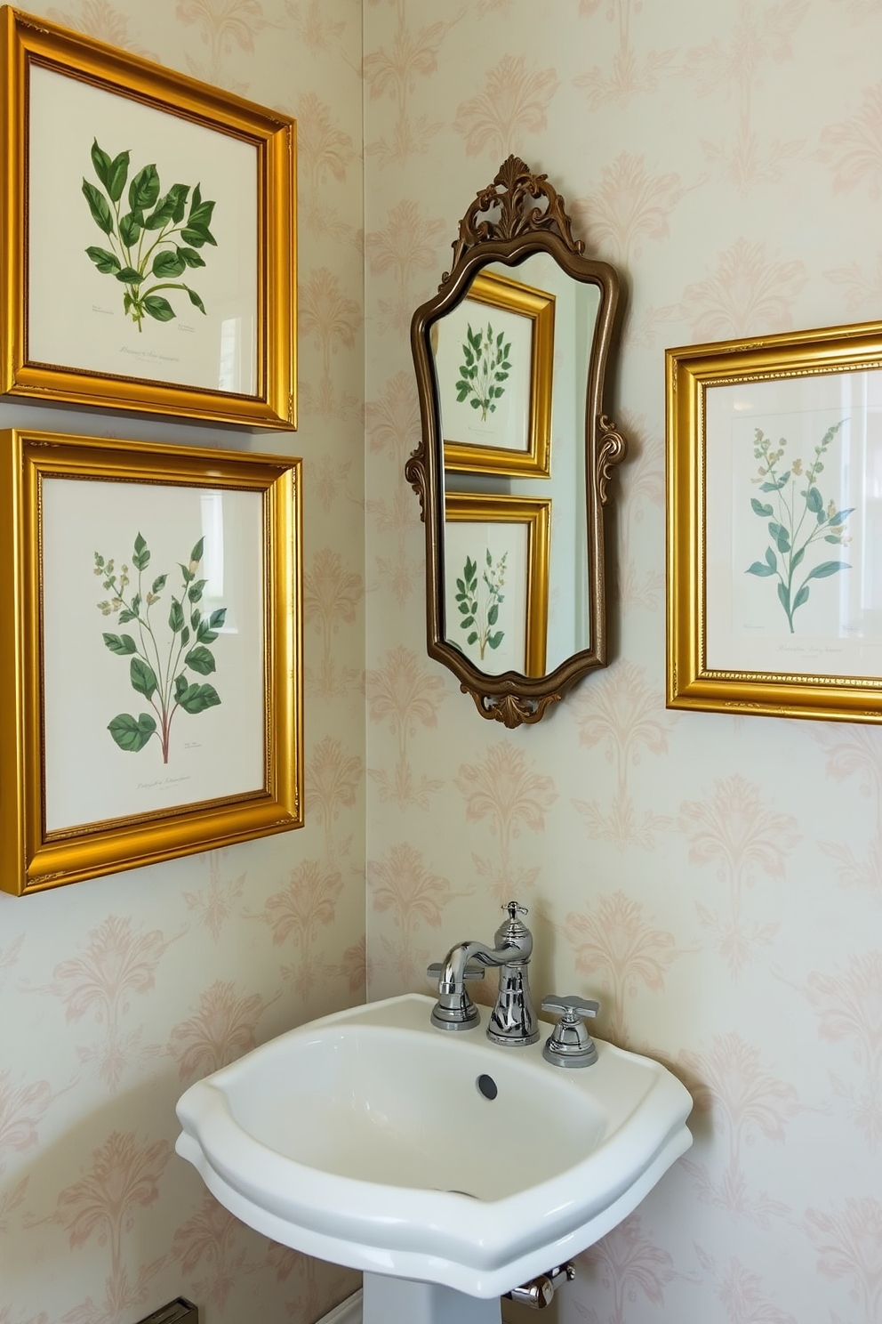 Vintage Powder Room Design Ideas 13