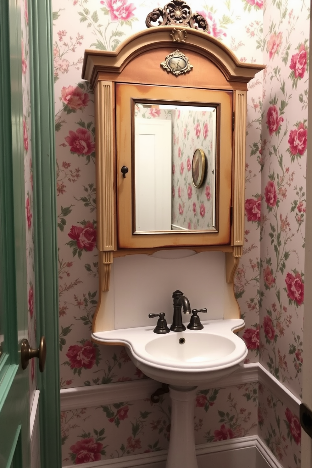 Vintage Powder Room Design Ideas 17