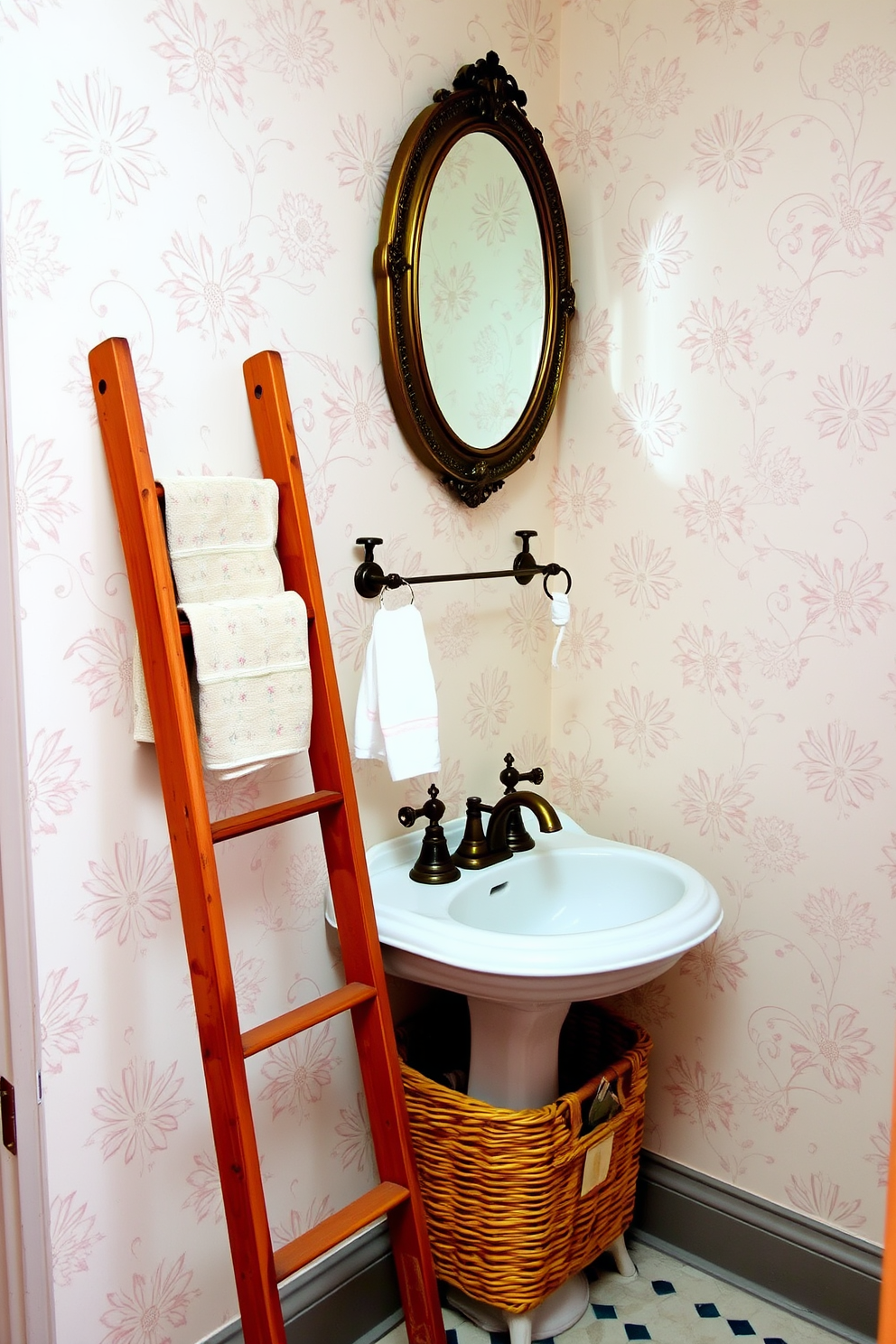 Vintage Powder Room Design Ideas 20