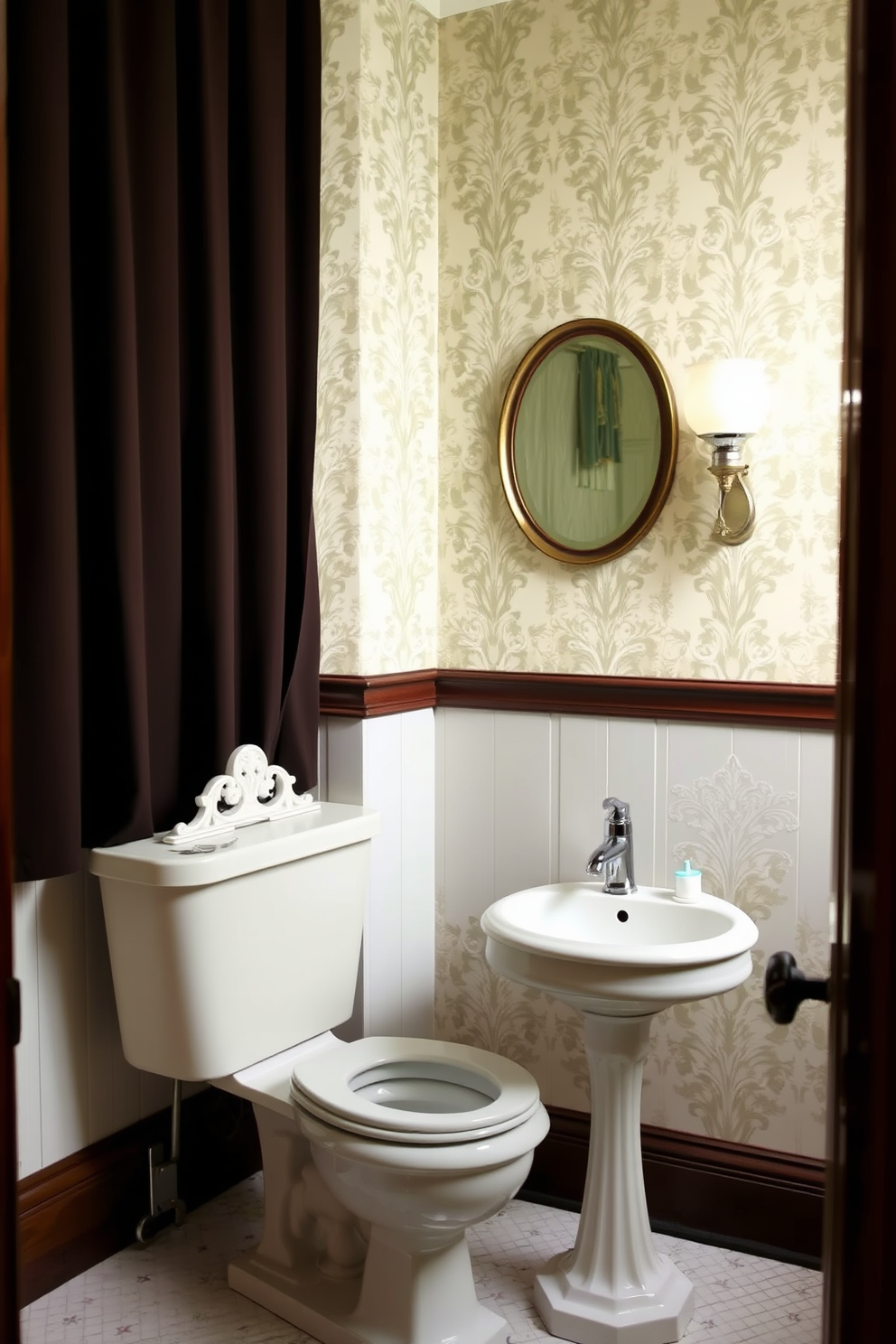 Vintage Powder Room Design Ideas 22