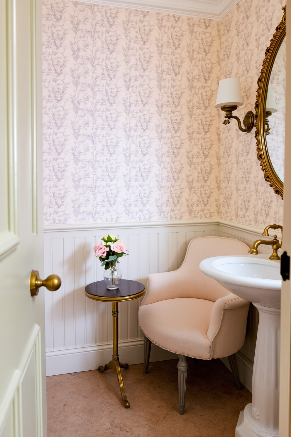 Vintage Powder Room Design Ideas 24