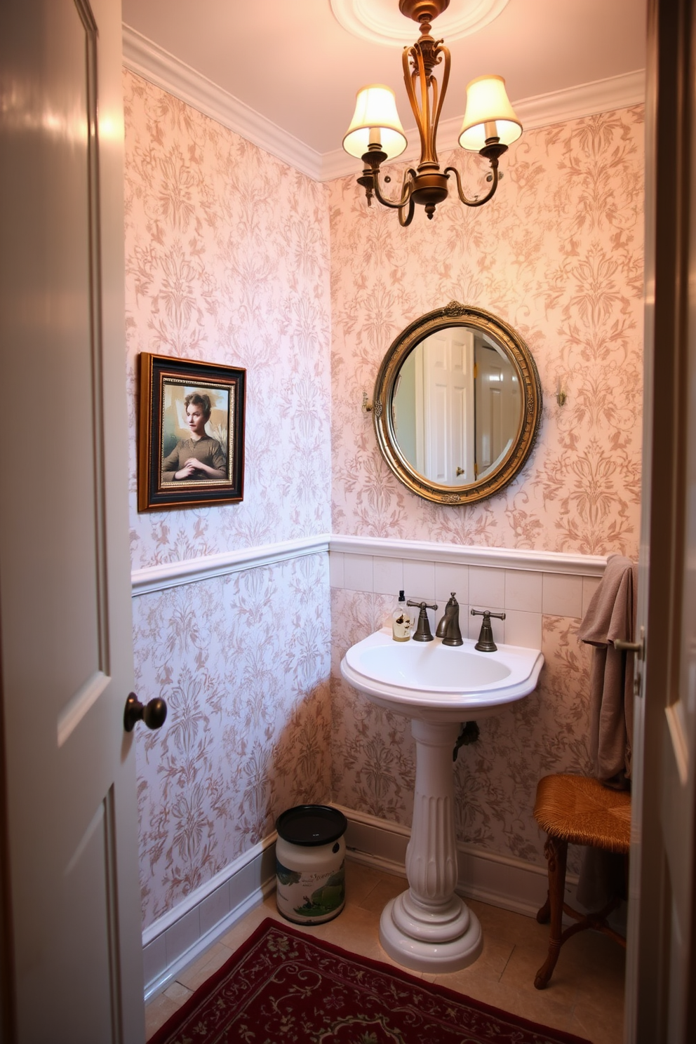 Vintage Powder Room Design Ideas 27