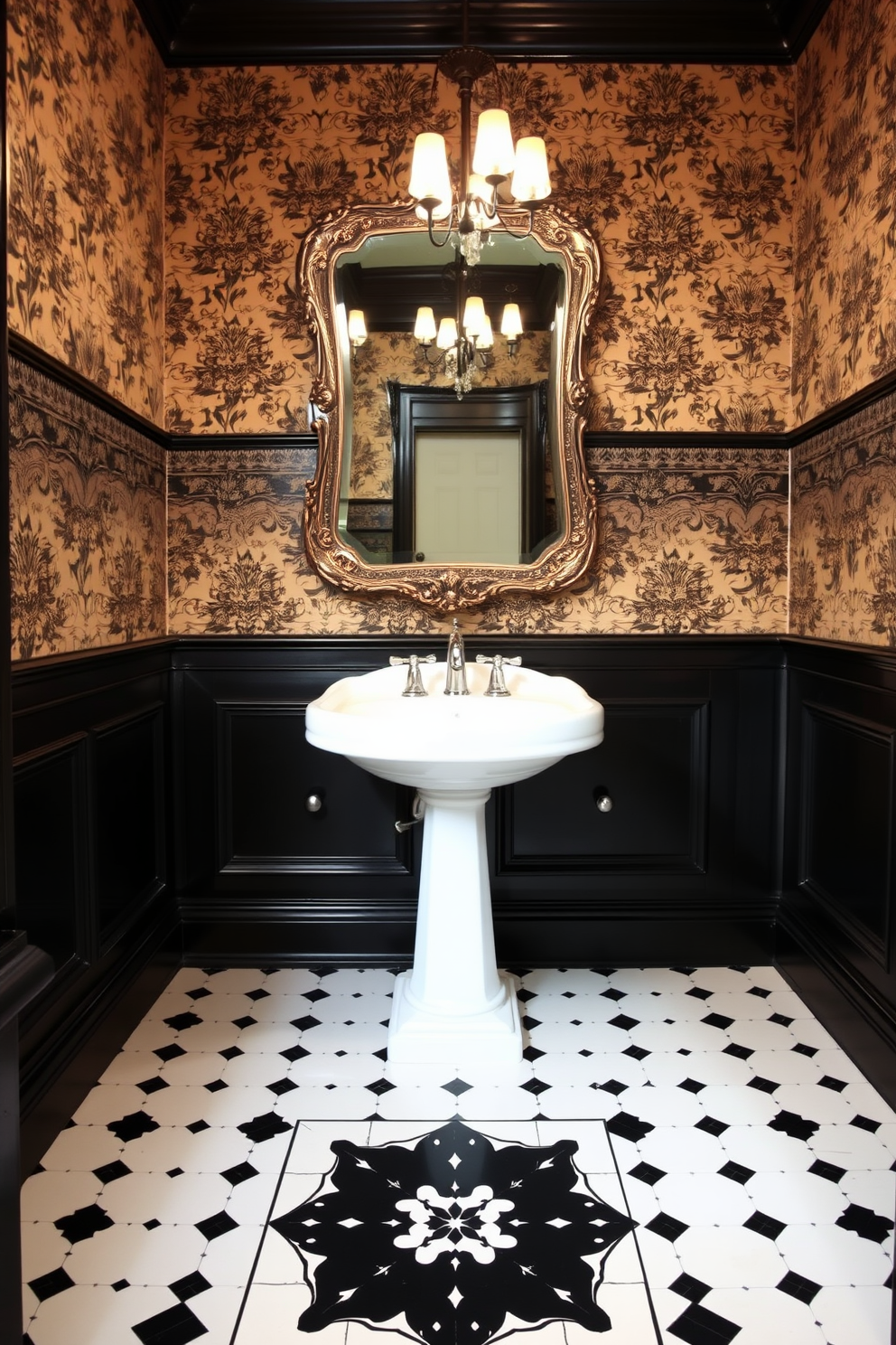 Vintage Powder Room Design Ideas 29