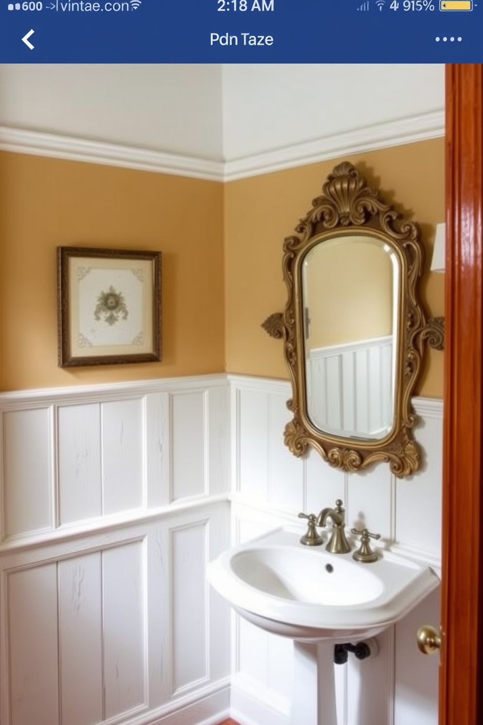 Vintage Powder Room Design Ideas 5