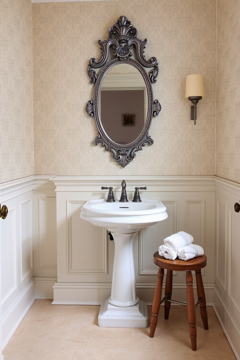 Vintage Powder Room Design Ideas 7