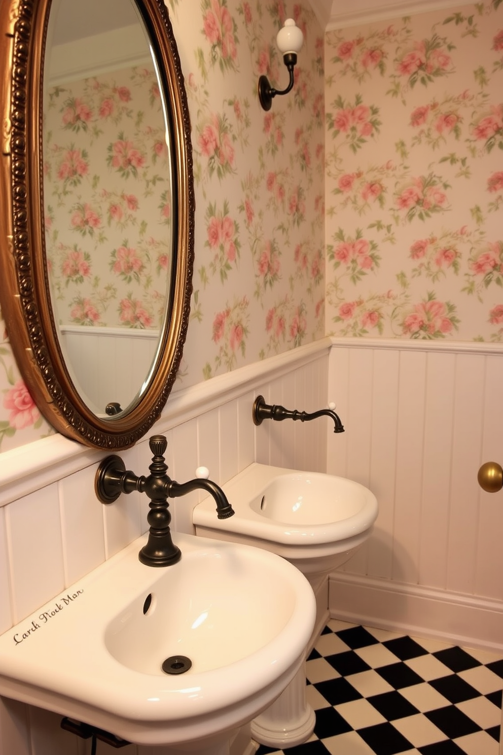 Vintage Powder Room Design Ideas 9