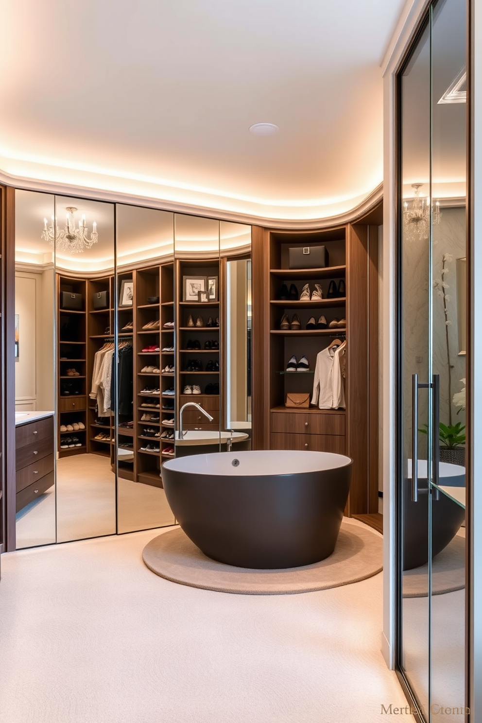 Walk In Closet With Bathroom Design Ideas 15