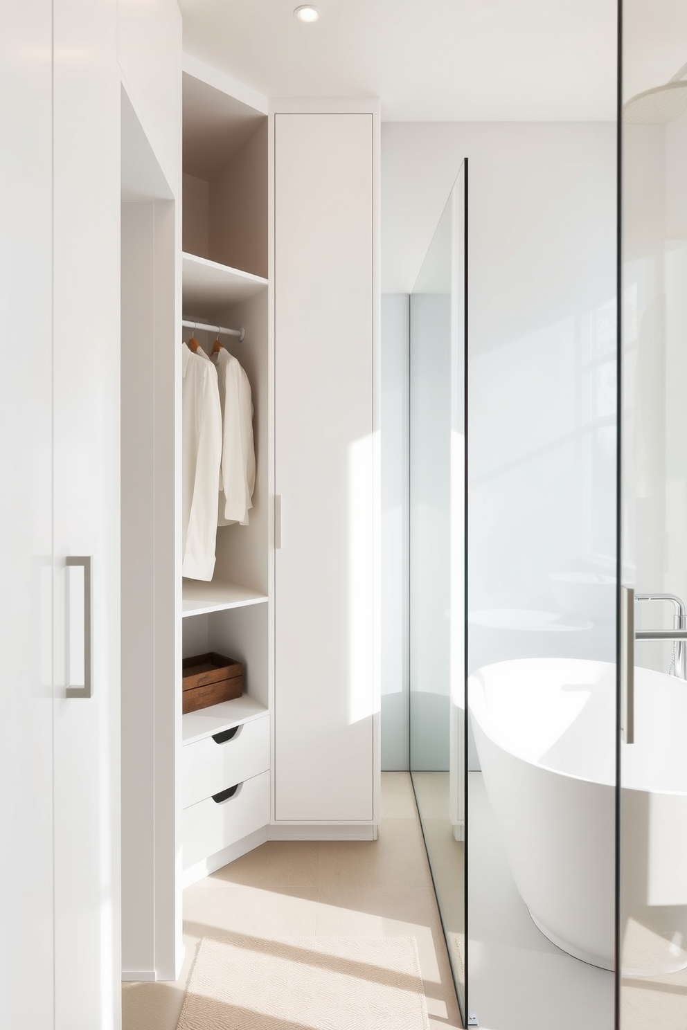 Walk In Closet With Bathroom Design Ideas 20