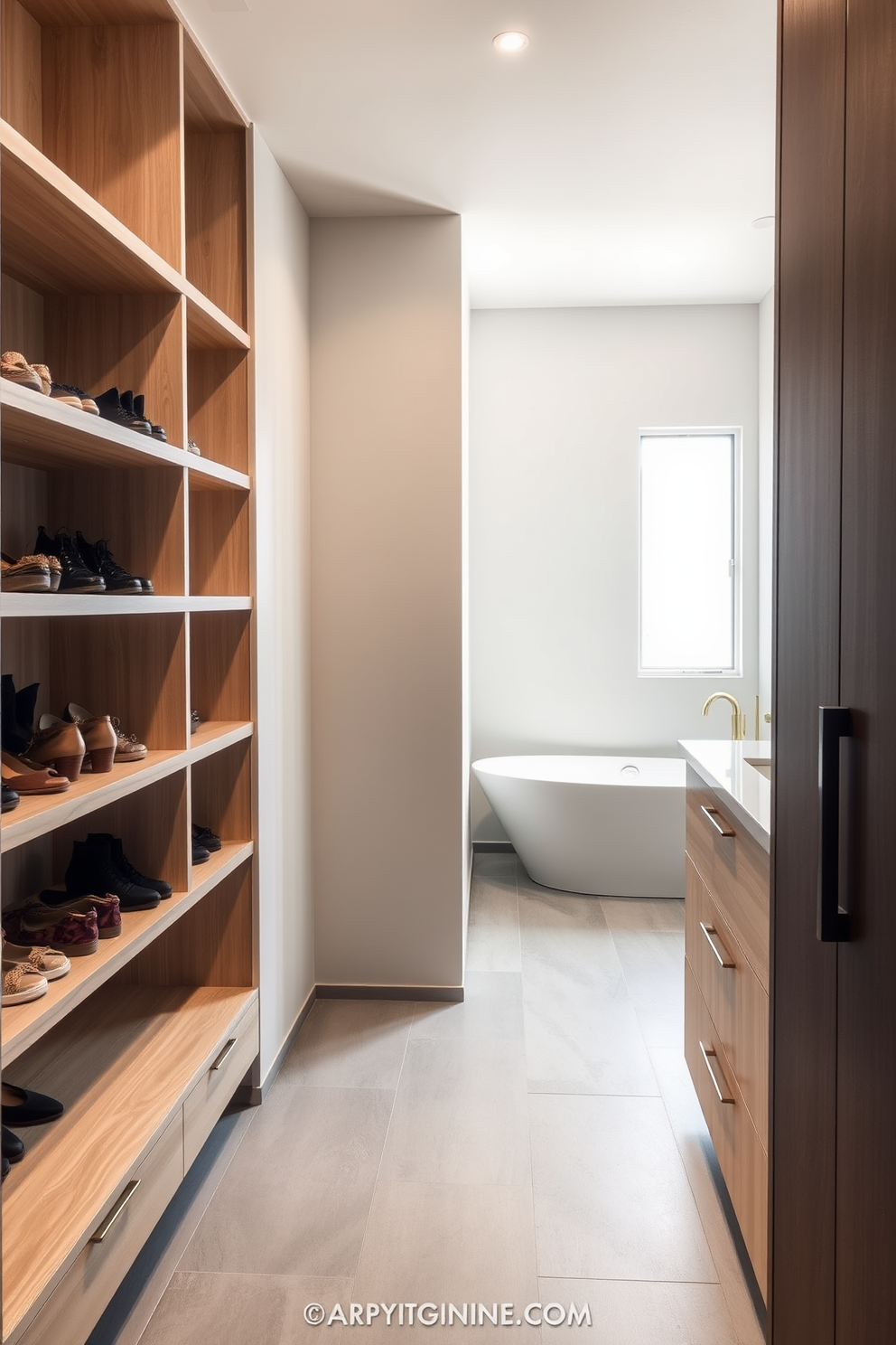 Walk In Closet With Bathroom Design Ideas 24