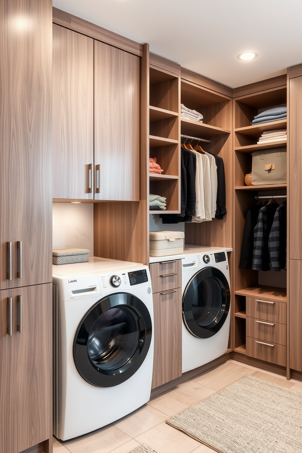 Walk In Closet With Laundry Design Ideas 12