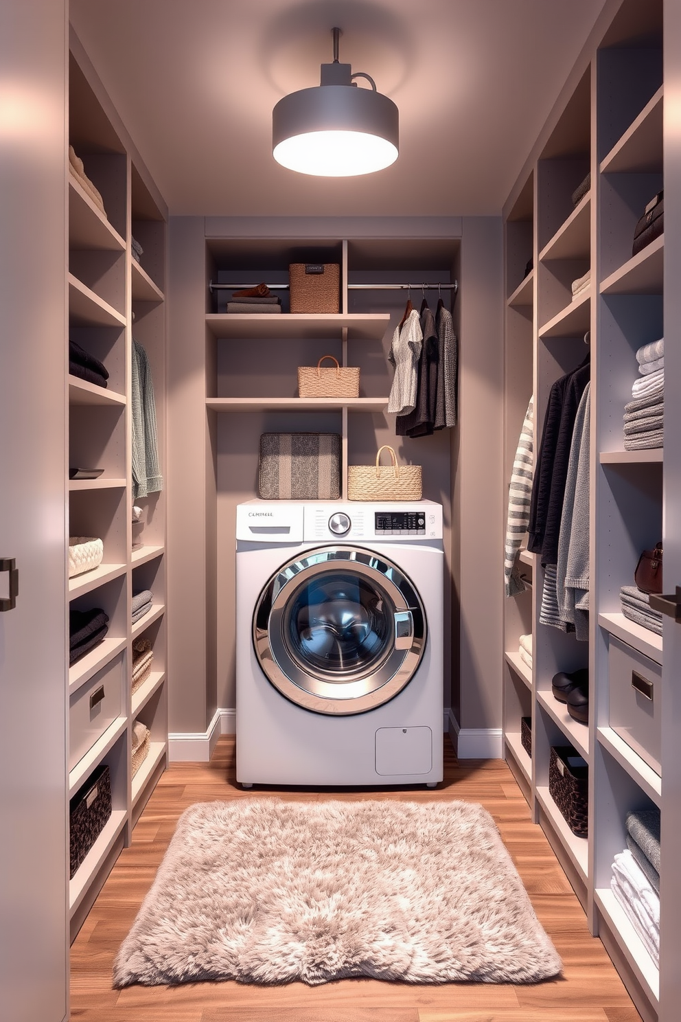 Walk In Closet With Laundry Design Ideas 13