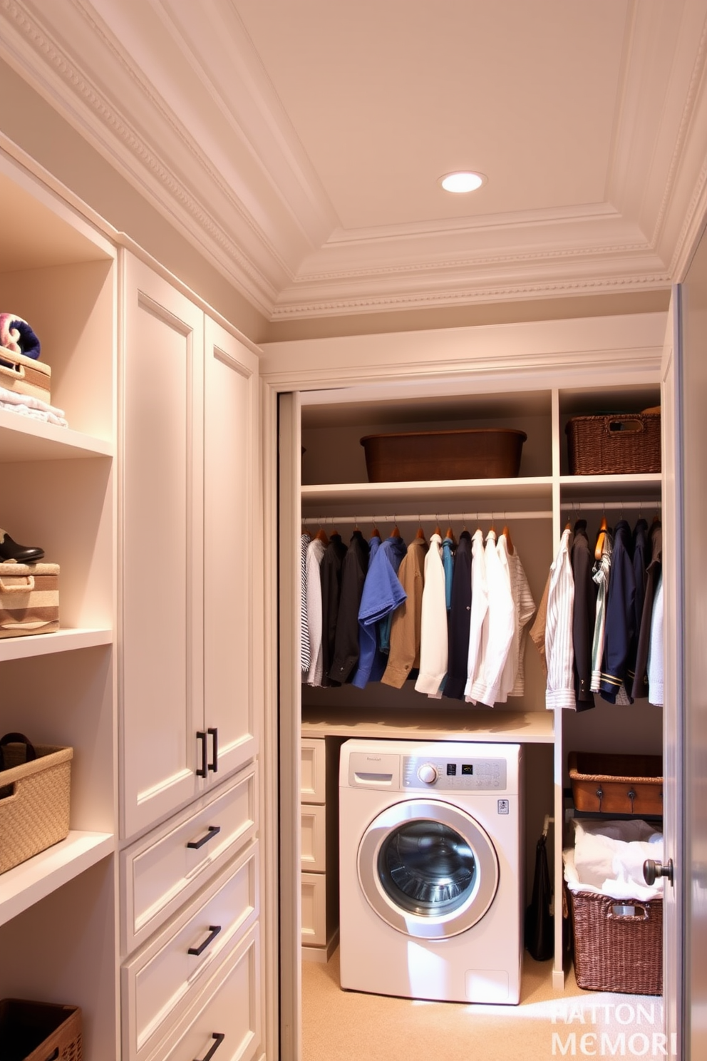 Walk In Closet With Laundry Design Ideas 19