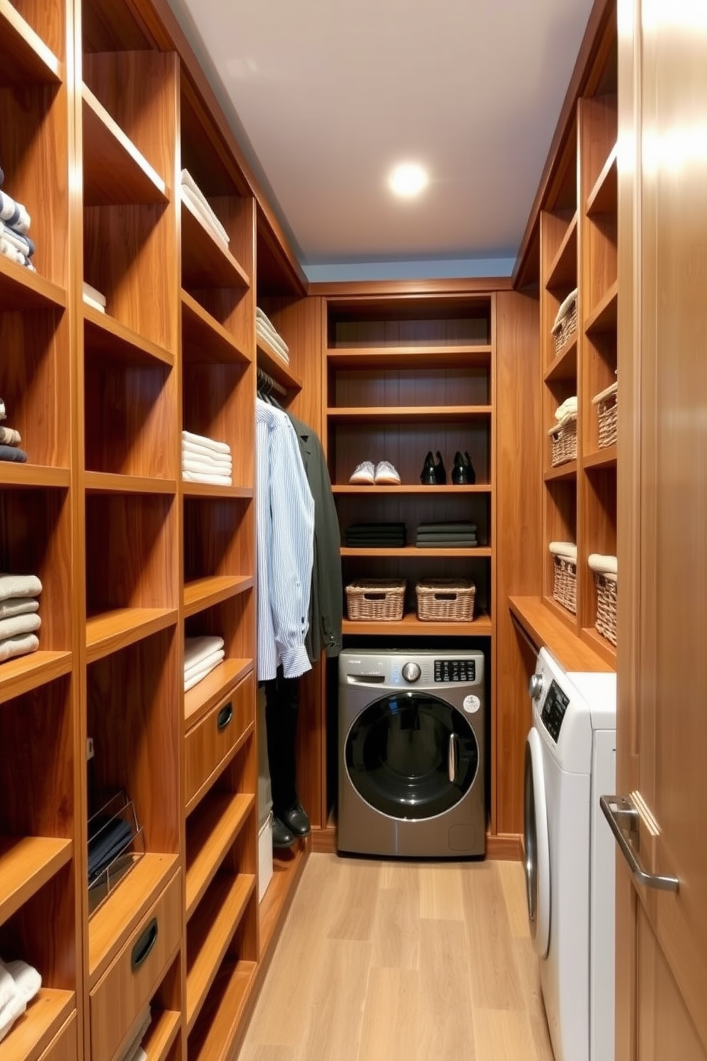 Walk In Closet With Laundry Design Ideas 2