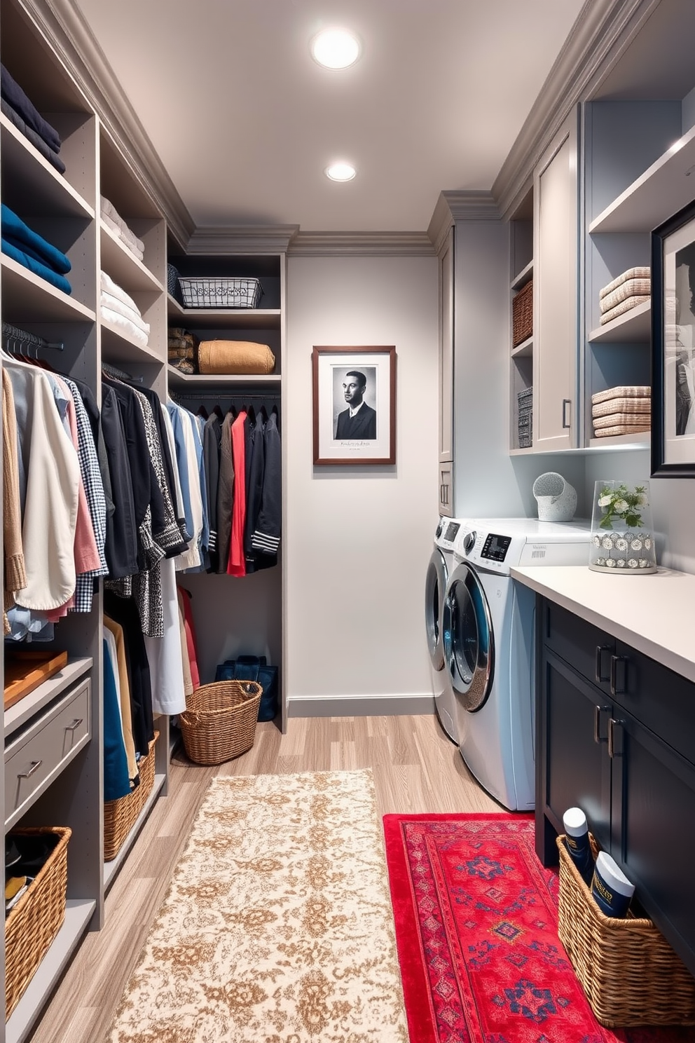 Walk In Closet With Laundry Design Ideas 25