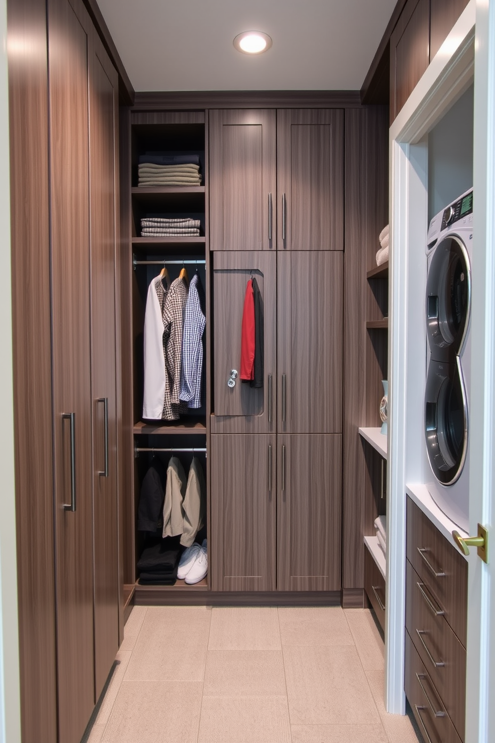 Walk In Closet With Laundry Design Ideas 26