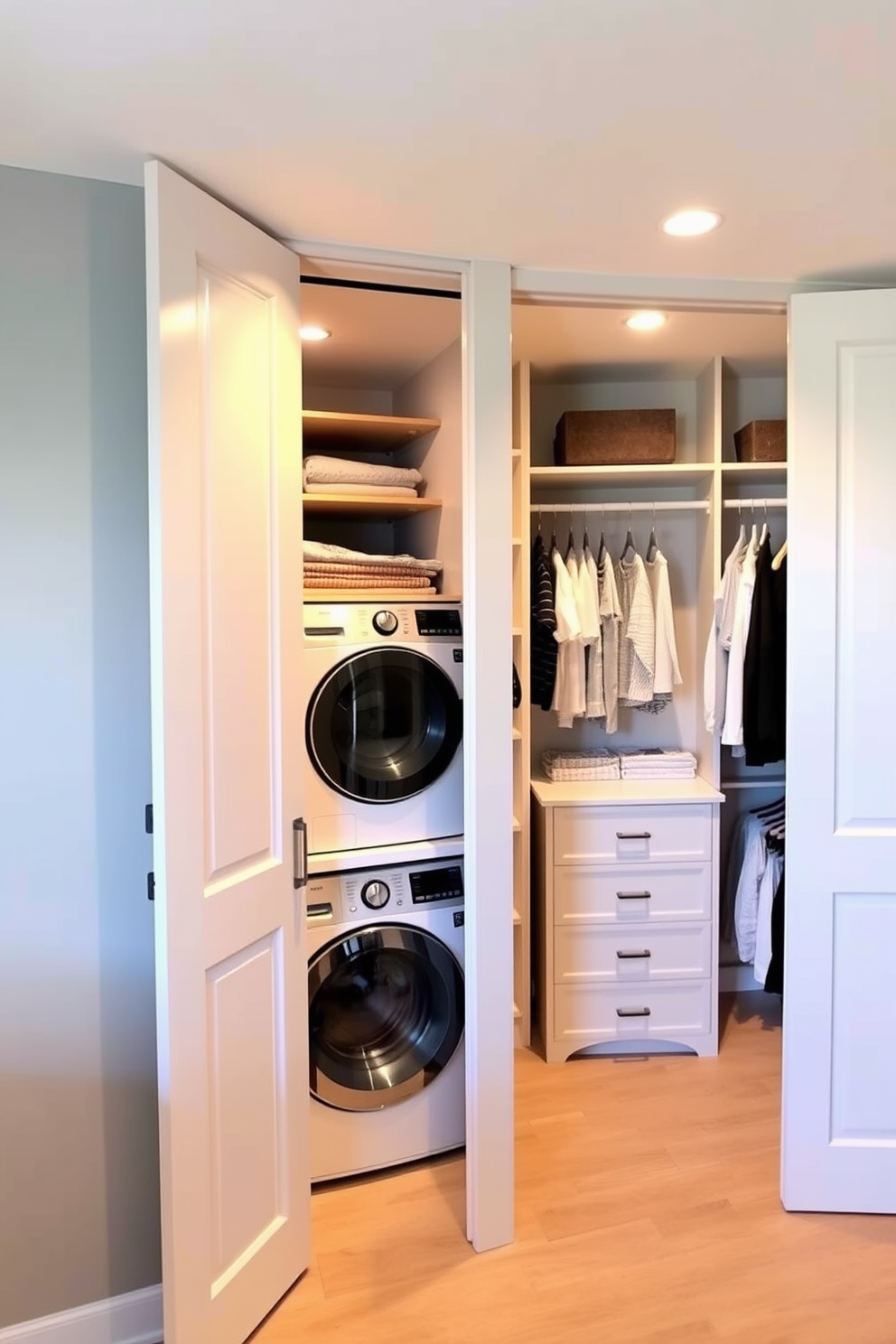 Walk In Closet With Laundry Design Ideas 27