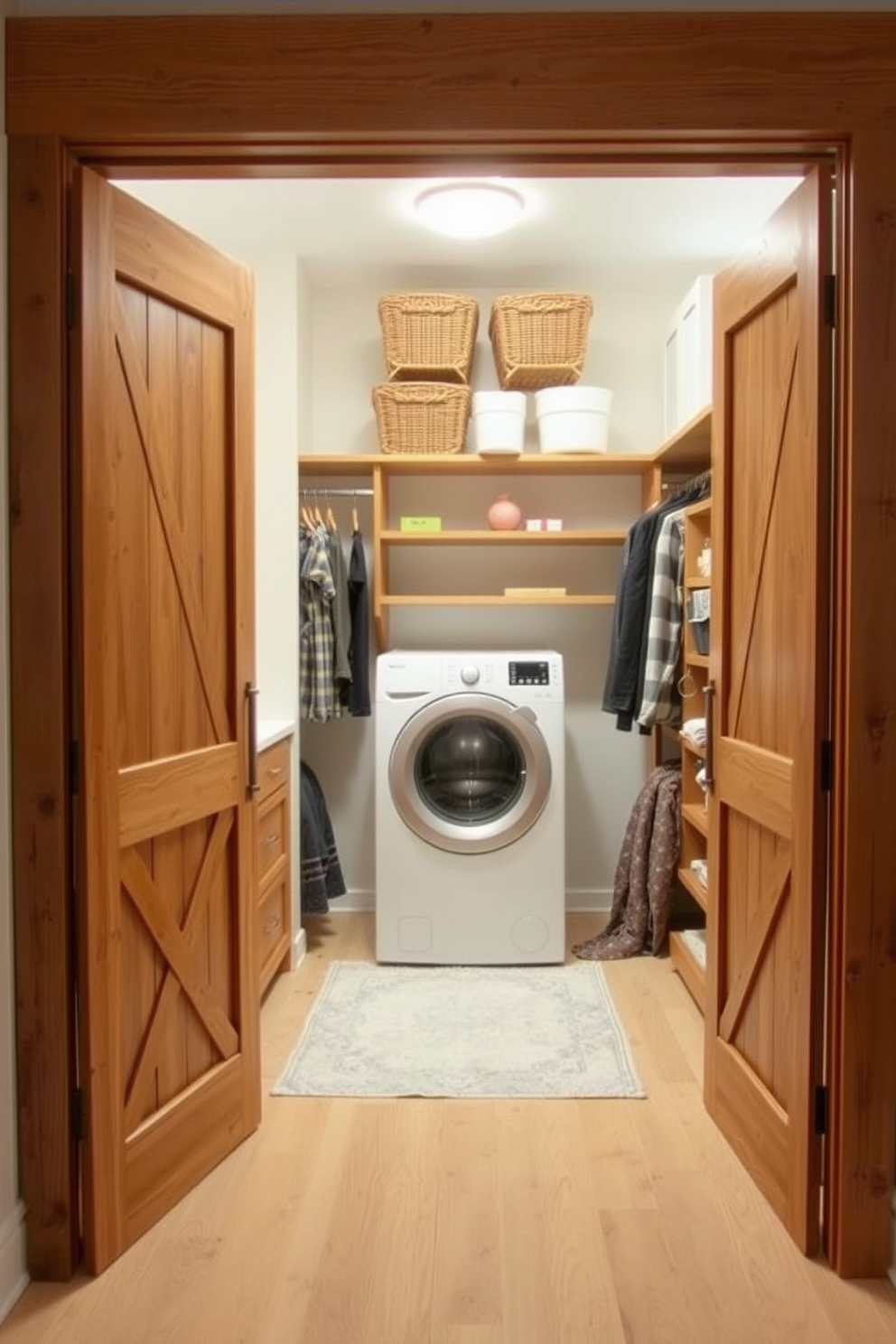 Walk In Closet With Laundry Design Ideas 3