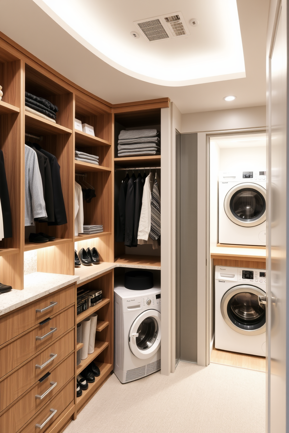 Walk In Closet With Laundry Design Ideas 4