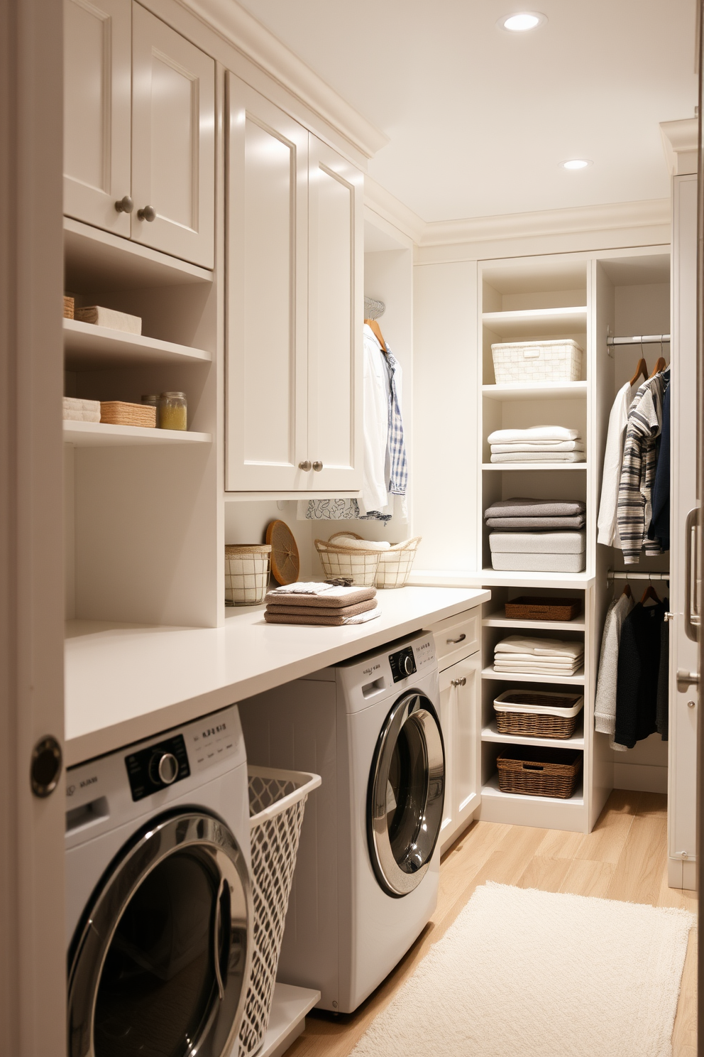 Walk In Closet With Laundry Design Ideas 5