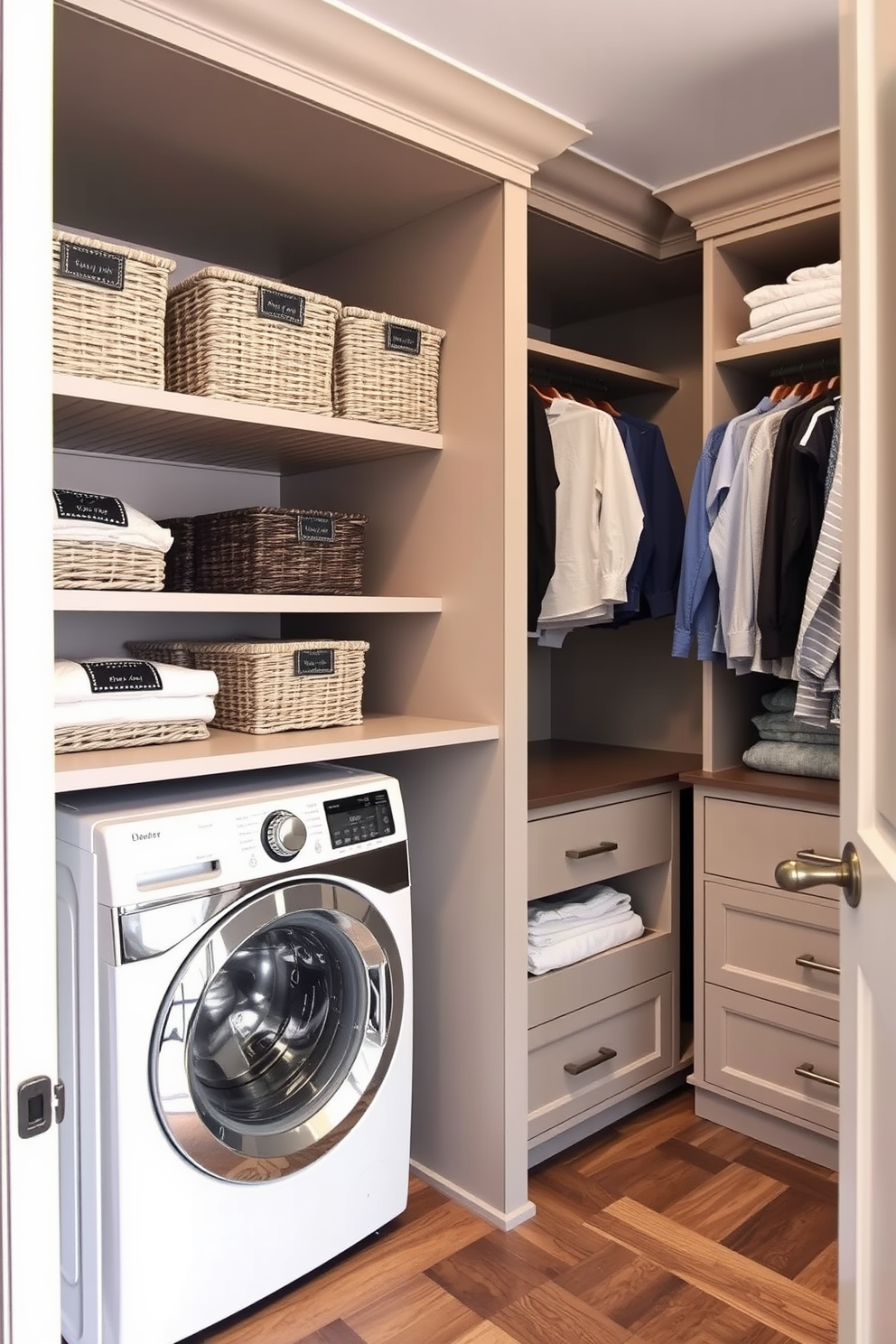 Walk In Closet With Laundry Design Ideas 6