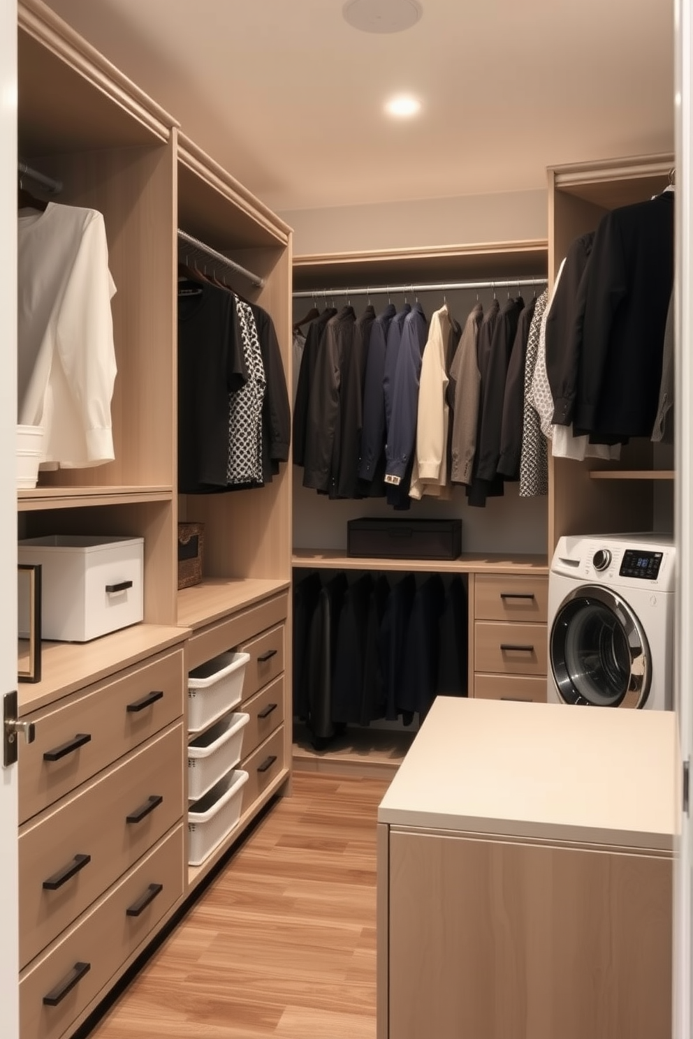 Walk In Closet With Laundry Design Ideas 8