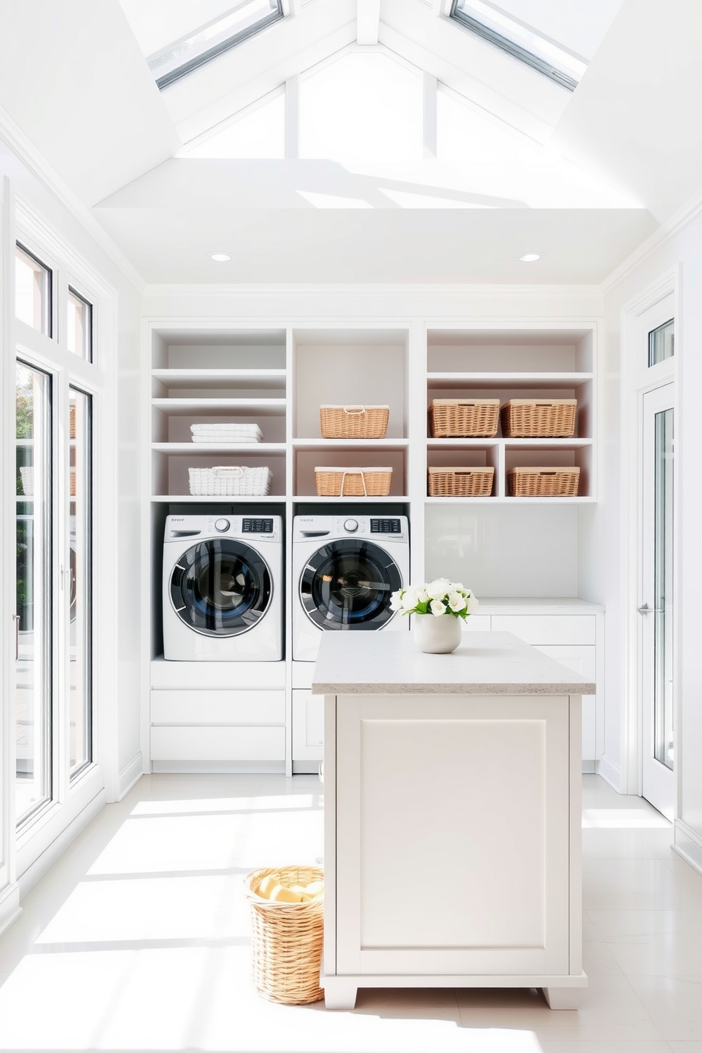 Walk In Closet Laundry Room Combo Design Ideas 12