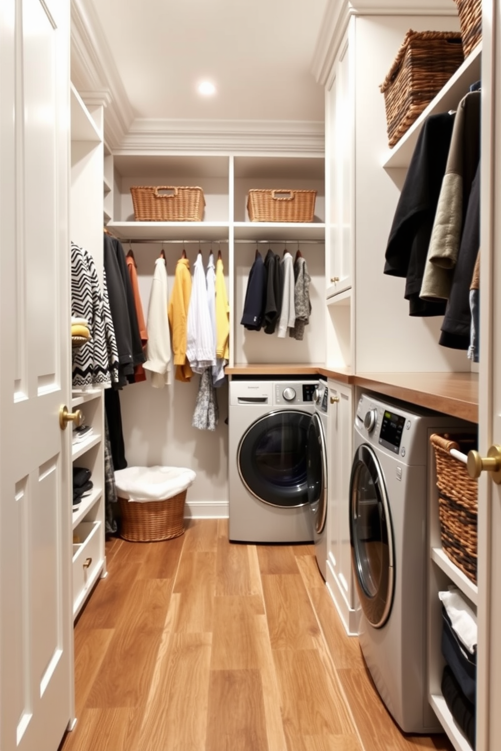 Walk In Closet Laundry Room Combo Design Ideas 15