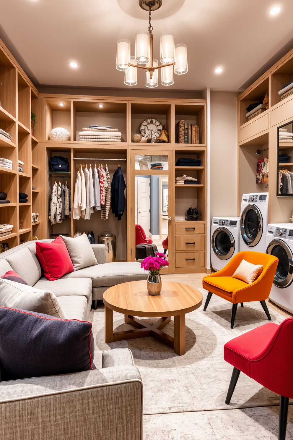 Walk In Closet Laundry Room Combo Design Ideas 17