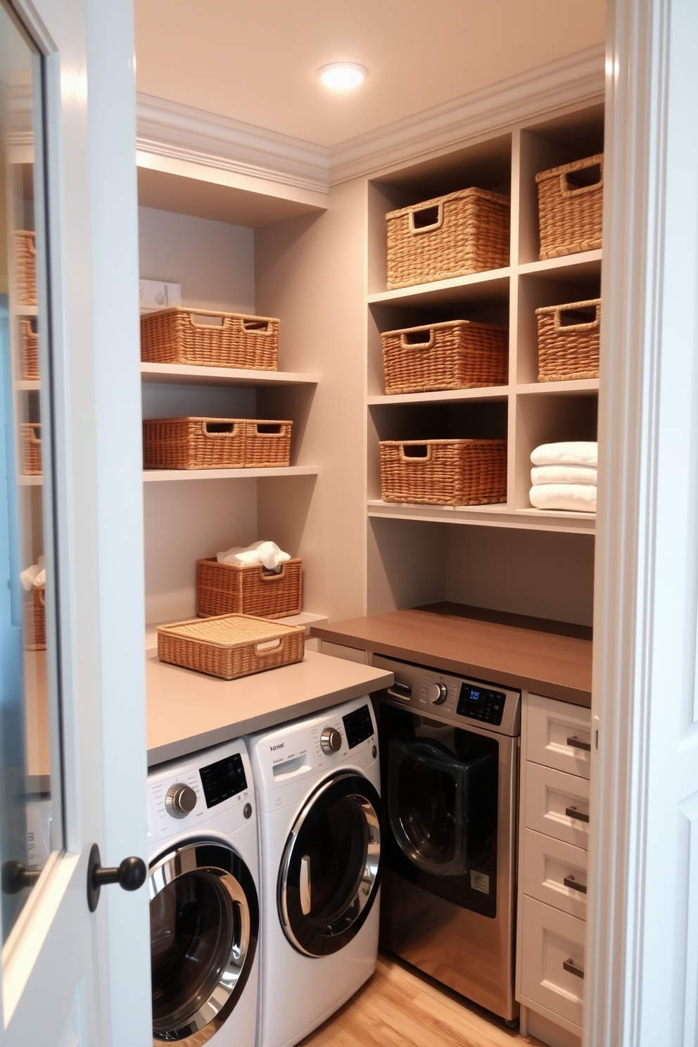 Walk In Closet Laundry Room Combo Design Ideas 20