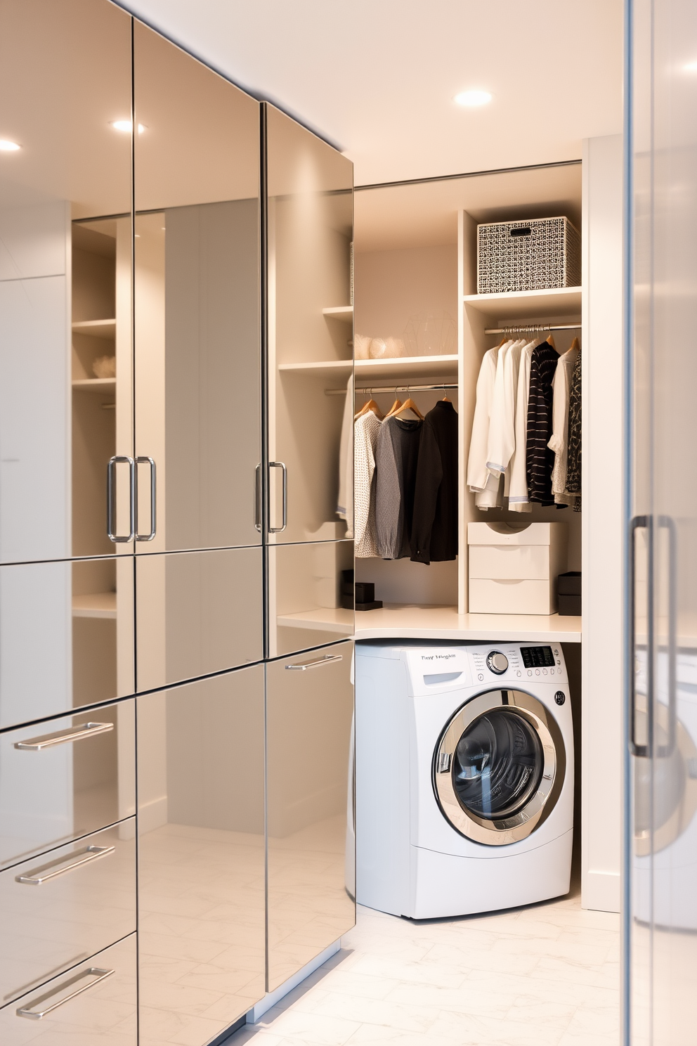 Walk In Closet Laundry Room Combo Design Ideas 24