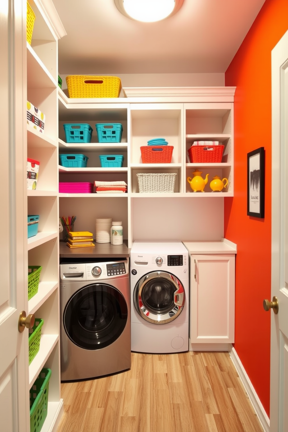 Walk In Closet Laundry Room Combo Design Ideas 27